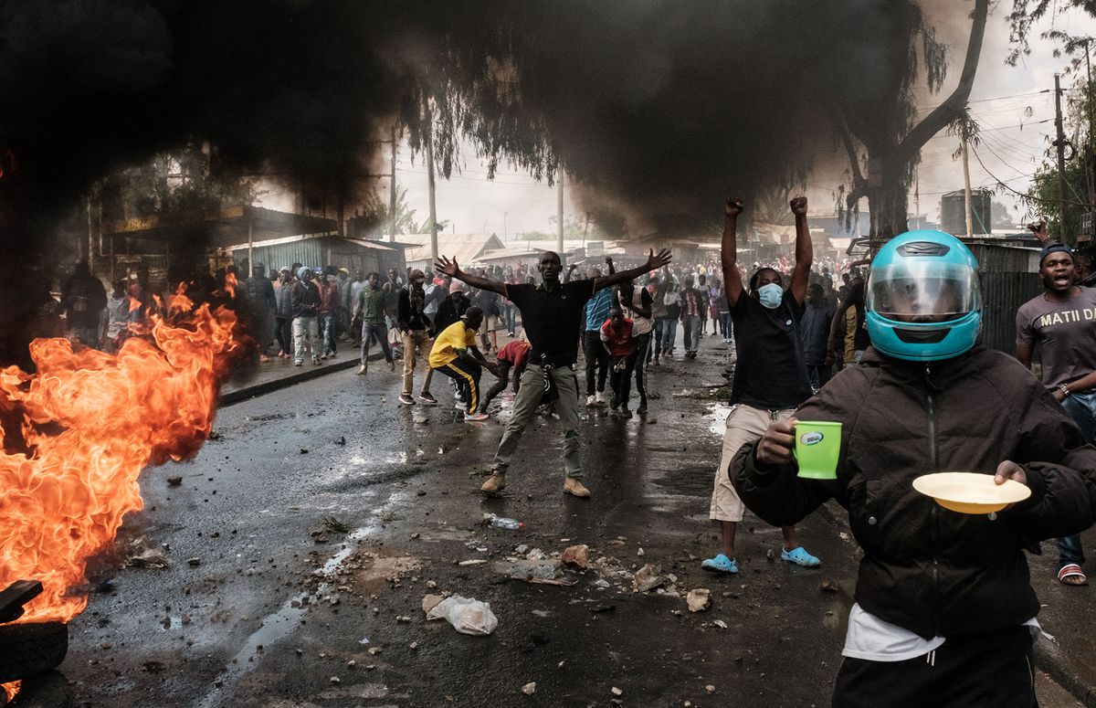Protesters Engage Police In Running Battles In Mathare